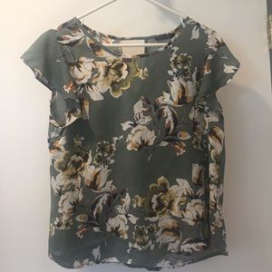 Papermoon Kiera Keyhole Back Blouse - Light Grey